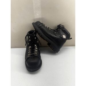 Harlely Davidson Men's Motorcycle Boots Black Size 8.5D Steel Toe F2413-05